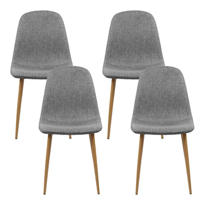 Artiss Dining Chairs Grey Fabric Set of 4 Nova