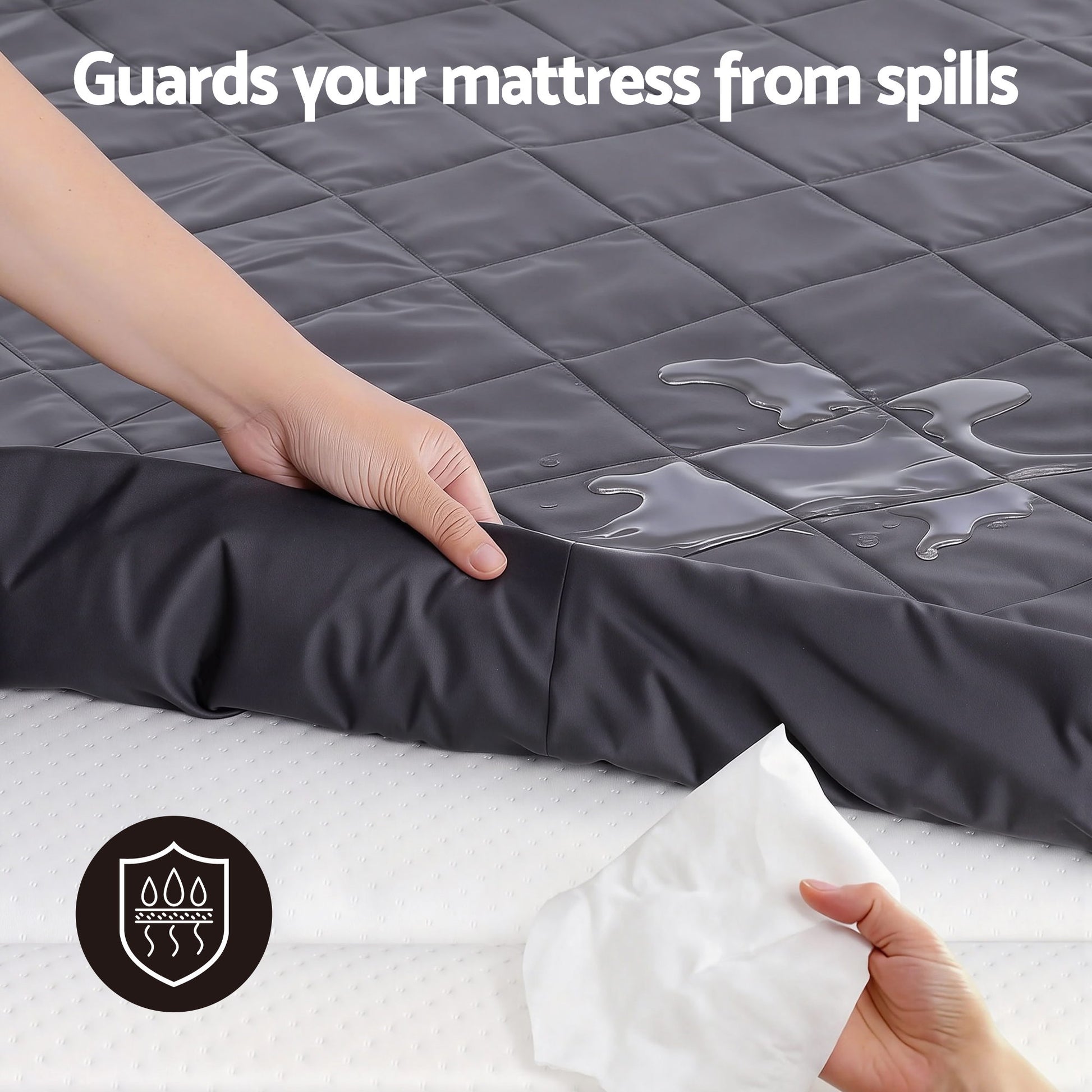Giselle Water - Resistant Mattress Protector Microfiber 35cm 360° Fit Single - Factory Direct Shop