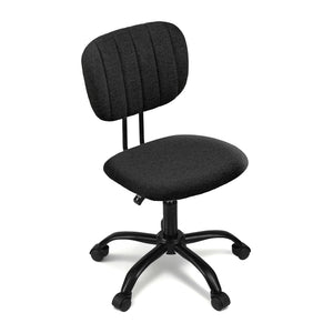 Artiss Armless Office Chair with Wheels, Ergonomic 360° Swivel Home Office Desk Chair, Height Adjustable Computer Task Chair with Fabric Back and Seat for Small Space, Black