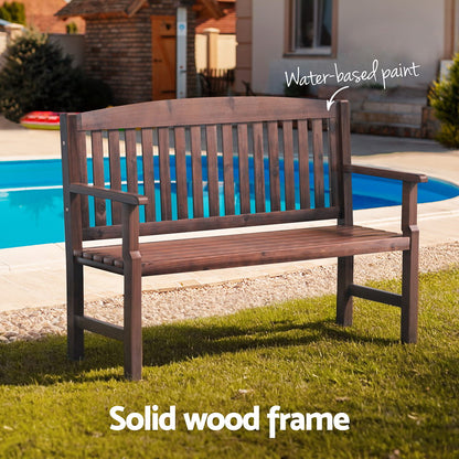 Gardeon Outdoor Garden Bench Seat Wooden Chair Patio Furniture Timber Lounge