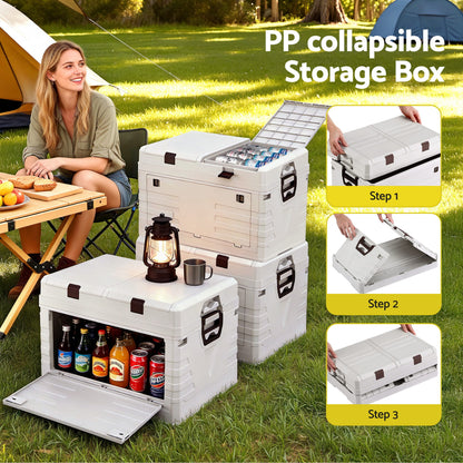 Gardeon 80L Outdoor Storage Box Foldable Camping Collapsible Bins Organizer - Factory Direct Shop