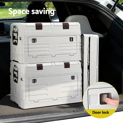 Gardeon 80L Outdoor Storage Box Foldable Camping Collapsible Bins Organizer - Factory Direct Shop