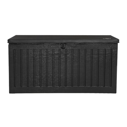 Outdoor Storage Box Container Garden Toy Indoor Tool Chest Sheds 270L Black