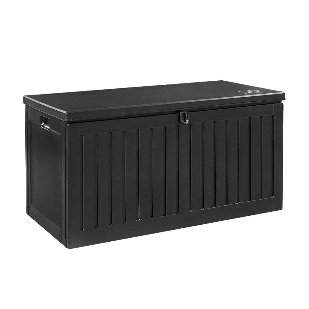 Outdoor Storage Box Container Garden Toy Indoor Tool Chest Sheds 270L Black