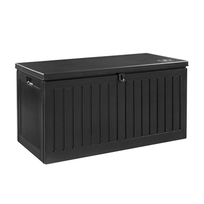 Outdoor Storage Box Container Garden Toy Indoor Tool Chest Sheds 270L Black