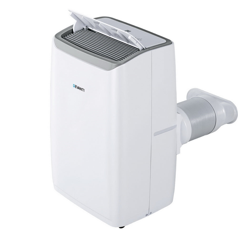 White portable air conditioner on a white background