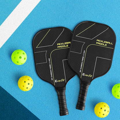 Everfit 2PCS Pickleball Paddles Set Outdoor Pickle Balls Rackets with Cover Bag Training