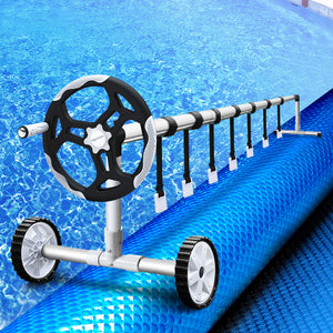 Aqua buddy Swimming Pool Cover Roller Wheel Solar Blanket 500 Microns 10X4M