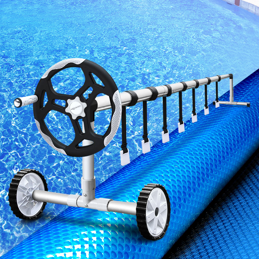 Aqua buddy Swimming Pool Cover Roller Wheel Solar Blanket 500 Microns 10X4M