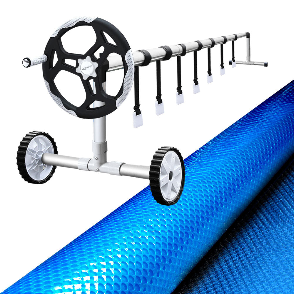 Aqua buddy Swimming Pool Cover Pools Roller Wheel Solar Blanket Covers10X4M