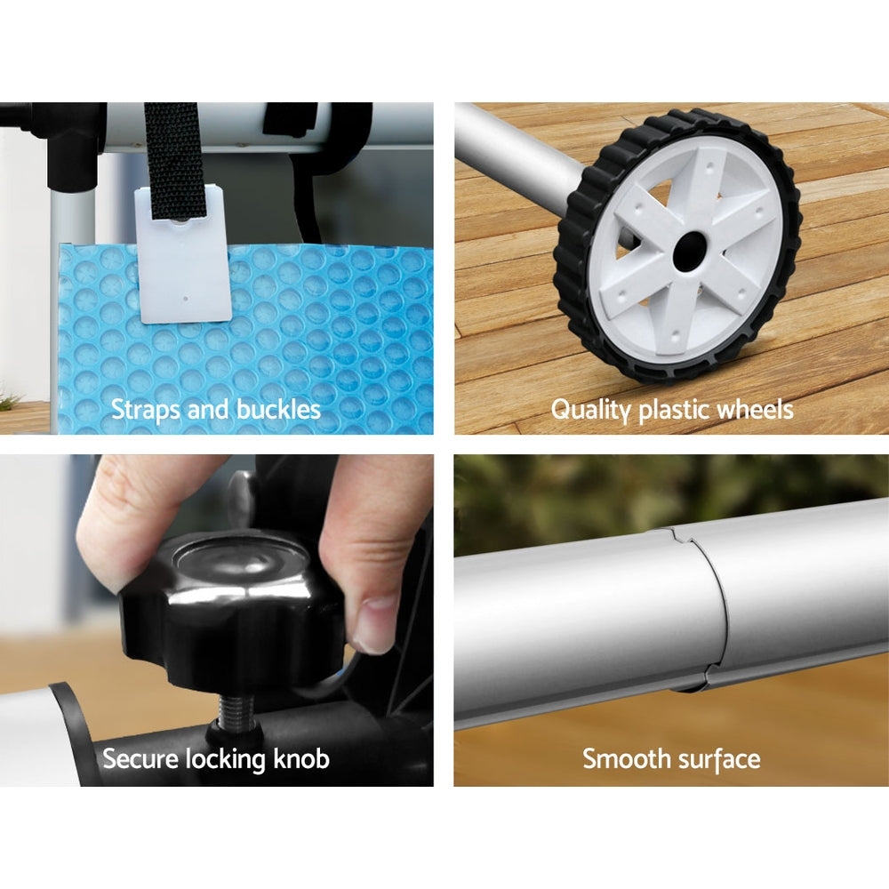 Aqua buddy Solar Swimming Pool Cover Roller Blanket Bubble Heater 11x4.8m Covers