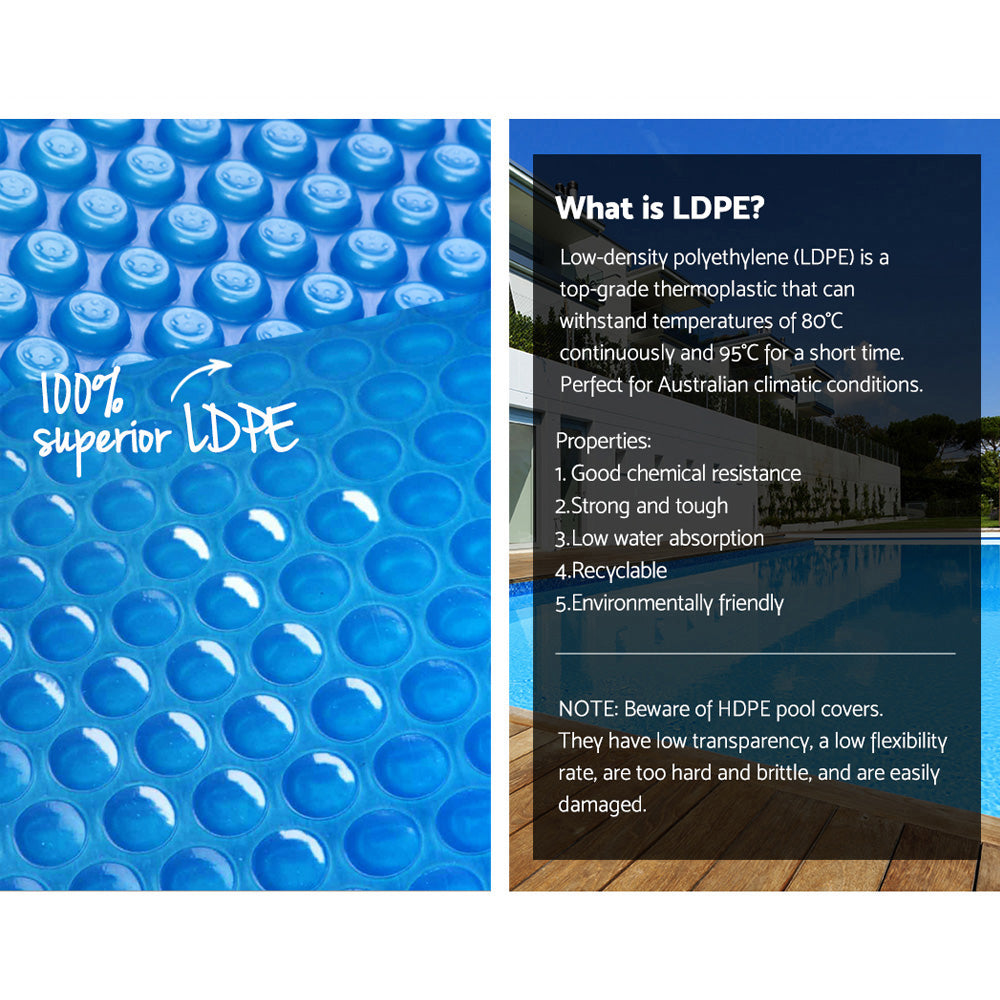 Aqua buddy 8M X 4.2M Solar Swimming Pool Cover 400 Micron Outdoor Bubble Blanket