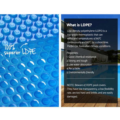 Aqua buddy 8M X 4.2M Solar Swimming Pool Cover 400 Micron Outdoor Bubble Blanket