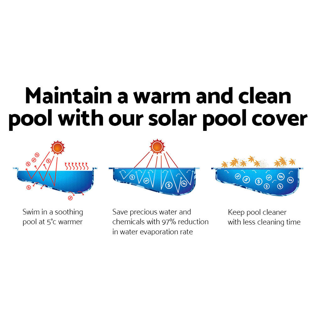 Aqua buddy Solar Swimming Pool Cover 8M X 4.2M - Blue