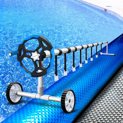 Aqua buddy 8x4.2m Pool Cover Roller Combo Solar Blanket Swimming Heater Bubble