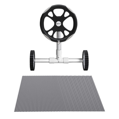 Aqua Buddy Pool Cover 600 Micron Solar Heat Blanket LDPE 8x4.2m w/ 5.55m Roller