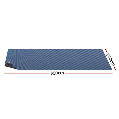 Aqua Buddy Pool Cover 600 Micron 9.5x5m Swimming Pool Solar Blanket Blue Black