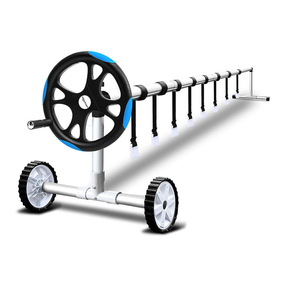 Aqua buddy Swimming Pool Cover Roller Reel Adjustable Solar Thermal Blanket Blue