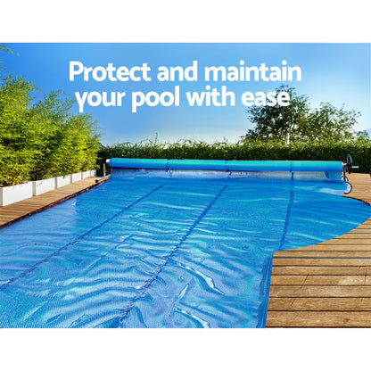 Aqua buddy Swimming Pool Cover Roller Reel Adjustable Solar Thermal Blanket Blue