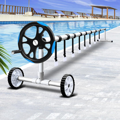 Aqua buddy Swimming Pool Cover Roller Reel Adjustable Solar Thermal Blanket Blue