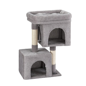 i.Pet Cat Tree 67cm Tower Scratching Post Trees Scratcher Condo House Light Grey - Factory Direct Shop