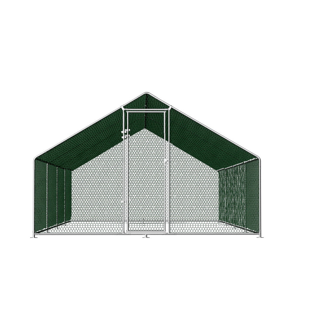 i.Pet Chicken Coop Cage 3mx8mx2m Galvanised Steel