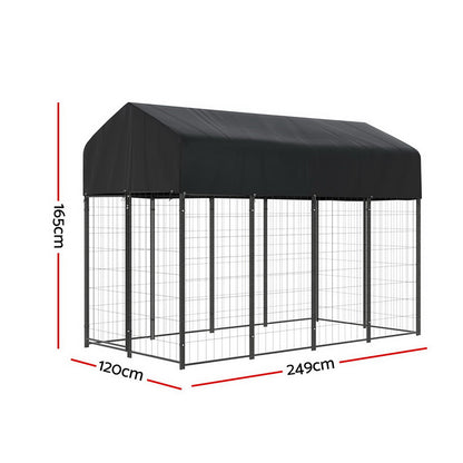 i.Pet Dog Kennel Extra Large Metal Backyard
