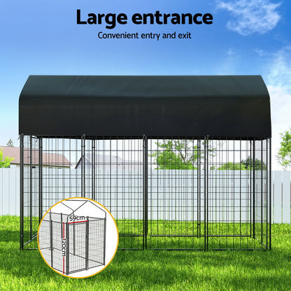 i.Pet Dog Kennel Extra Large Metal Backyard