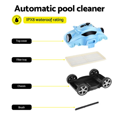Aqua Buddy Robotic Pool Cleaner Automatic Floor Vacuum Robot Swimming Cordless