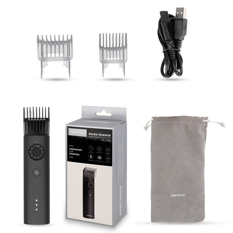 &nbsp;PR-2388 Hair Trimmer

Achieve precision trimming with this versatile beard and hair trimmer. Featuring two adjustable guard combs, a USB charging cable, and a convenient travel pouch, this trimmer is ideal for grooming at home or on the go. The sleek design includes 20 length settings, ensuring accurate styling every time.