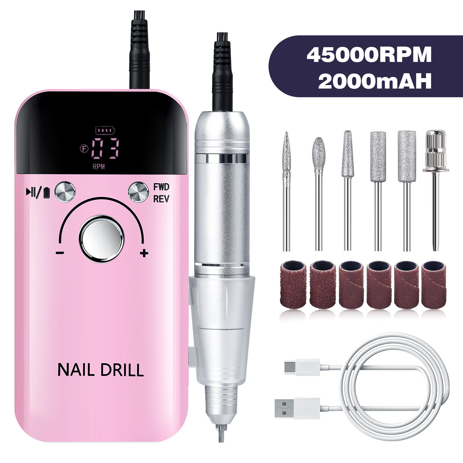 Professional 45000RPM Rechargeable Nail Drill - Achieve Salon-Quality Nails at Home!

Enhance your nail care regime with our superior, easily transportable electric nail drill. Perfect for both commercial and personal applications, this nail drill provides a robust and effortless answer to all your manicure and pedicure requirements.