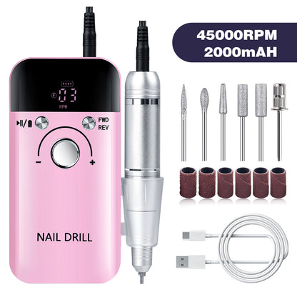 Professional 45000RPM Rechargeable Nail Drill - Achieve Salon-Quality Nails at Home!

Enhance your nail care regime with our superior, easily transportable electric nail drill. Perfect for both commercial and personal applications, this nail drill provides a robust and effortless answer to all your manicure and pedicure requirements.