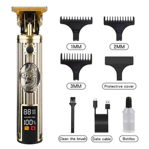Professional Vintage Dragon Design Hair Trimmer

Elevate your grooming routine with this&nbsp;Professional Vintage Dragon Design Hair Trimmer. Featuring a striking metal body with a dragon design and an advanced digital display, this trimmer combines style with precision for professional-quality grooming.