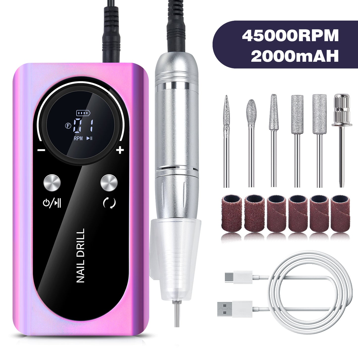 Professional 45000RPM Rechargeable Nail Drill - Achieve Salon-Quality Nails at Home!

Improve your nail care routine with this rechargeable Purple Professional 45000RPM Nail Drill. Ideal for professional or personal use, it offers a highly effective and convenient solution for all your manicure and pedicure needs.