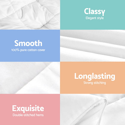 Giselle Bedding 800GSM Goose Down Feather Quilt Winter Blanket Duvet Comforter Single