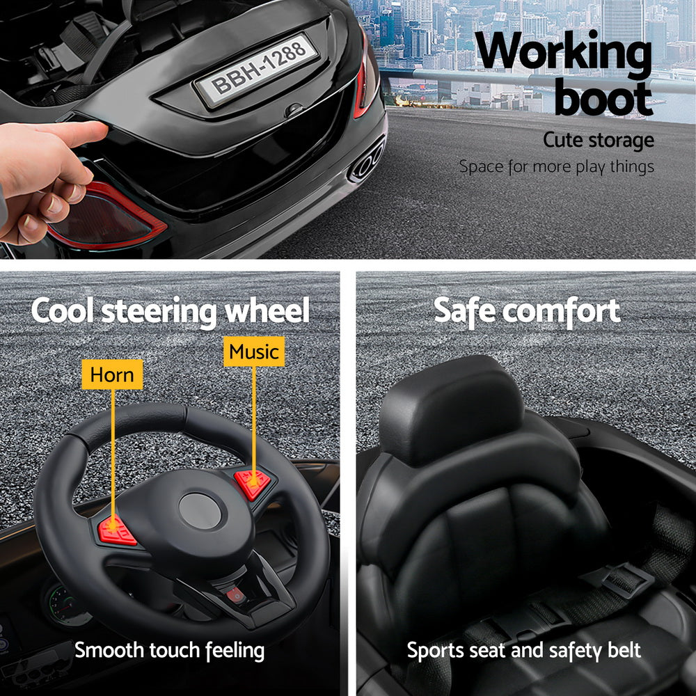 Rigo Maserati Kids Ride On Car - Black