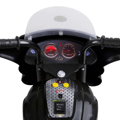 Close-up of a motorcycle dashboard with gauges and controls on a white background