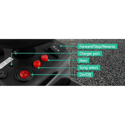 Control panel with labeled buttons on a white background