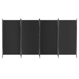 Artiss 4 Panel Room Divider Screen 345x180cm Fabric Black