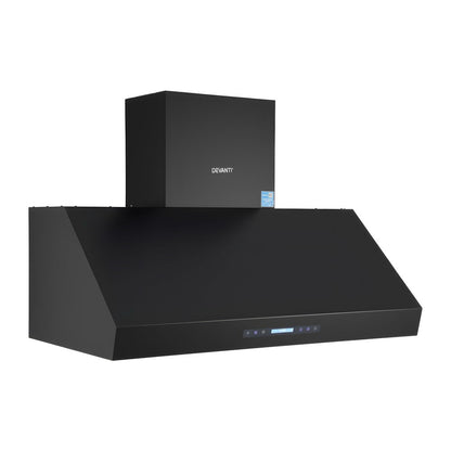 Devanti 1200mm Commercial BBQ Range Hood Dual Motor W/ Remote Control Black
