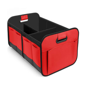 Red Collapsible Storage Box for Vehicle Organization 60x37x31cm