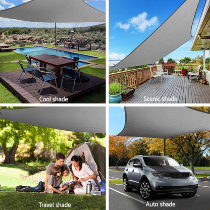 Instahut Shade Sun Sail 280 gsm-3x5m-Grey