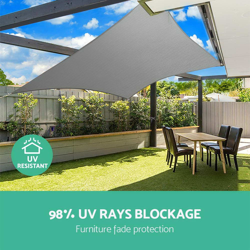 Instahut Shade Sun Sail 280 gsm-3x5m-Grey