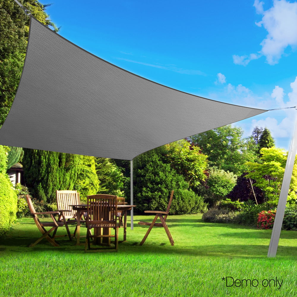 Instahut Shade Sun Sail 280 gsm-3x5m-Grey