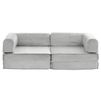Artiss Convertible Folding Sofa Bed Grey