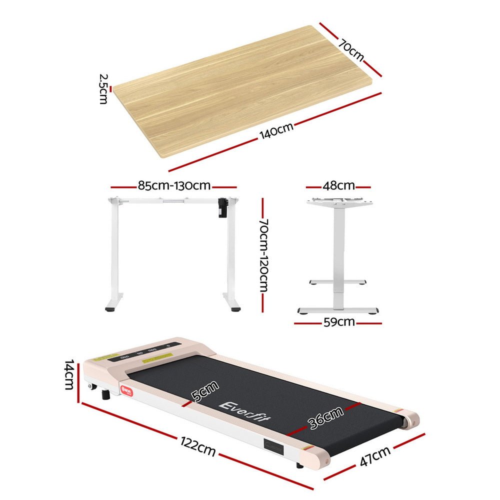 Artiss Electric Treadmill with 140cm Automatic Standing Desk Walking Pad 360mm - Factory Direct Shop