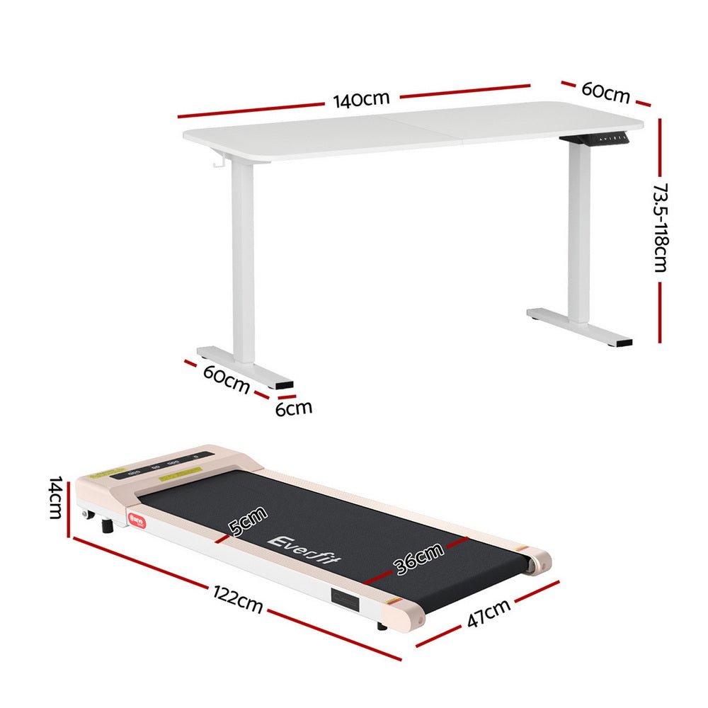 Artiss Electric Treadmill with 140cm Automatic Standing Desk Walking Pad 360mm - Factory Direct Shop