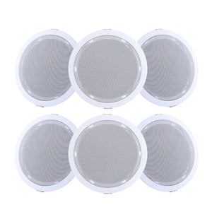 Giantz 6 Inch Ceiling Speakers In Wall Speaker Home Audio Stereos Tweeter 6pcs