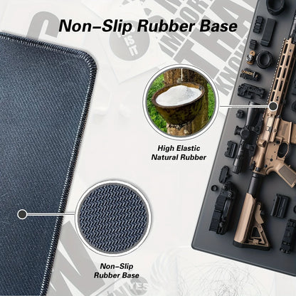 XXL 3D Gun Desk Mat Extended Gaming Mouse Pad Stitched Edge Anti-Slip Rubber Base Washable Large Keyboard Mat for Office Carpet