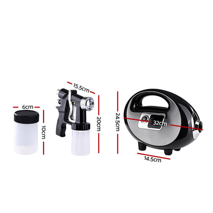 Professional Spray Tan Machine Sunless Tanning Gun Kit HVLP 500W System Black